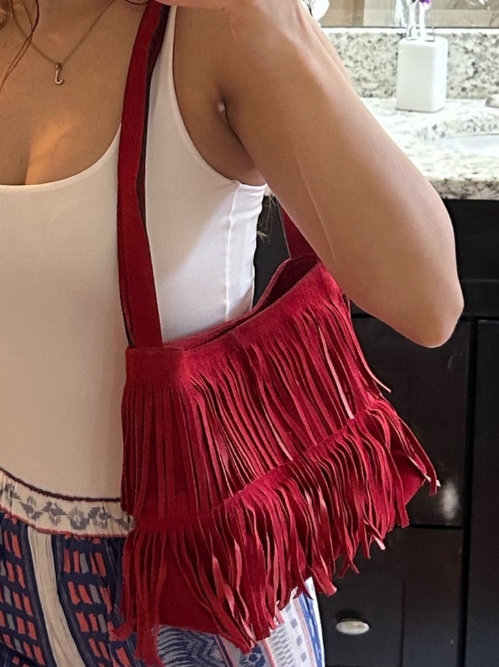 Red Fringe Bag
